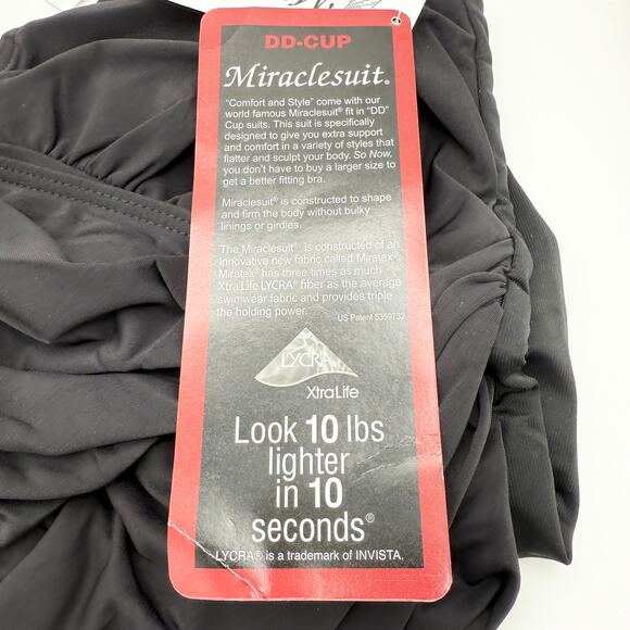 Miraclesuit Black Oceanus One-Piece Swimsuit DD-Cup Size 14DD (EUR 44 / UK 16) - Picture 8 of 13